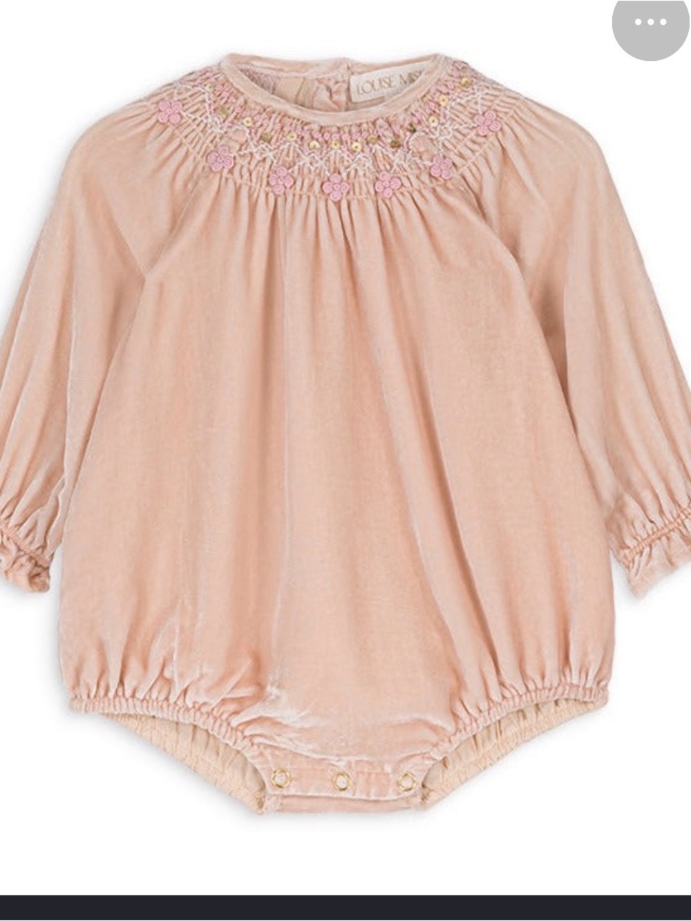 Velvet Long Sleeve Baby Romper